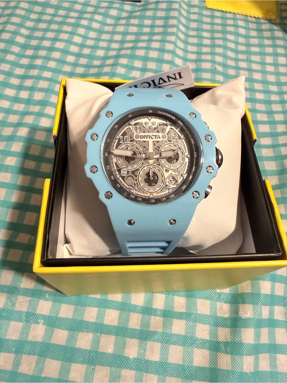 Invicta Racing Vaulthan Men's Watch Chronograph - 44mm, Light Blue (69674)